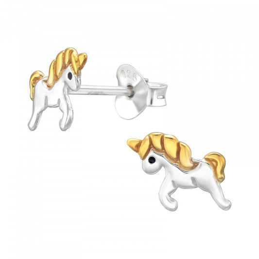 Silver and Gold Unicorn Ear Studs