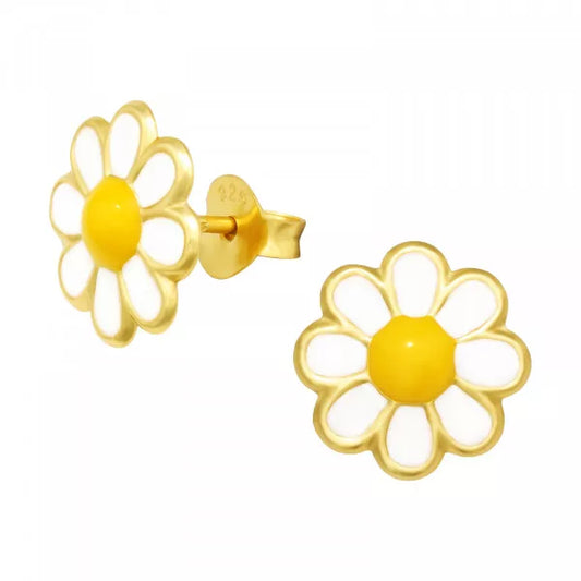 Children's Flower Ear Studs 24K