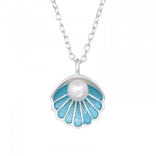 Shell Sterling pearl Silver Necklace