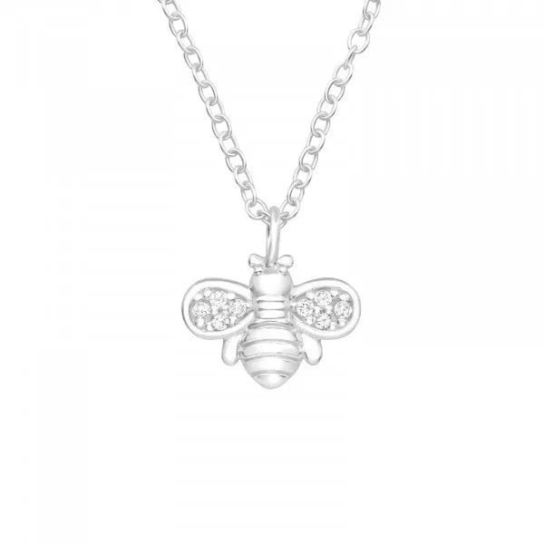 Silver Bee Necklace