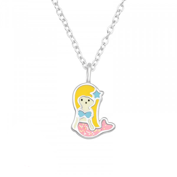 Children's Silver Mermaid Necklace