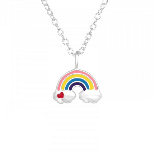 Children's Silver Rainbow Necklace